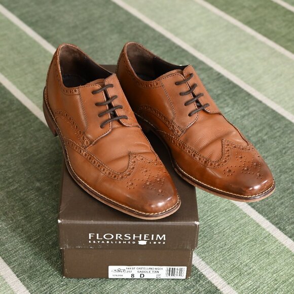 Florsheim Wingtip Oxford - Saddle Tan - Picture 1 of 6